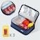 MIER Portable Thermal Insulated Cooler Bag Mini Lunch Bag for Kids, Navy Blue.