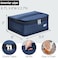 MIER Portable Thermal Insulated Cooler Bag Mini Lunch Bag for Kids, Navy Blue.