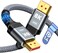 Capshi 8K 4K DisplayPort Cable, 6. 6ft DP Cable 1. 4 [VESA Certified, 8K@60Hz, 4K@144Hz, 2K@240Hz], Bradied High Speed Display Port Cable 144Hz, for Gaming Monitor, HDR/FreeSync/G-Sync, Graphics Card.