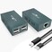 GREATHTEK USB Extender with 4 Port USB 2. 0, Transmit 50m/165ft Over Ethernet Cat5/5e/6/7, Supporting Power Over Cable, Play and Plug, No Driver Required,USB RJ45 LAN Extension.