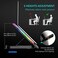 قاعدة تبريد الكمبيوتر المحمول TopMate C11 RGB، حامل مروحة كمبيوتر محمول قابل لتعديل الارتفاع مع 6 مراوح هادئة وحامل هاتف، حصيرة تبريد للكمبيوتر، لأجهزة الكمبيوتر المحمولة من 15.6 إلى 17.3 بوصة - إضاءة