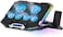 قاعدة تبريد الكمبيوتر المحمول TopMate C11 RGB، حامل مروحة كمبيوتر محمول قابل لتعديل الارتفاع مع 6 مراوح هادئة وحامل هاتف، حصيرة تبريد للكمبيوتر، لأجهزة الكمبيوتر المحمولة من 15.6 إلى 17.3 بوصة - إضاءة