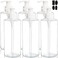 Youngever 6 Pack Clear Plastic Pump Bottles 16 Ounce, Empty Pump Bottles for Shampoo, Pump Bottles Bottles for Cleaning Solutions.