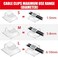 Maitys 60 Pieces Outdoor Cable Clips with Adhesive Tapes Light Clips Decoration Clips Self Adhesive Hooks Wire Holder for Fairy Light (Small, Clear.