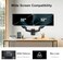 HUANUO Dual PC Monitor Wall Mount 17 to 32 Inch, PC Screen Wall Mount with Gas Spring Arm, Dual Monitor PC VESA 75/100 mm, Load Capacity from 2 to 8 kg.