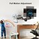 HUANUO Dual PC Monitor Wall Mount 17 to 32 Inch, PC Screen Wall Mount with Gas Spring Arm, Dual Monitor PC VESA 75/100 mm, Load Capacity from 2 to 8 kg.