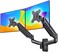 HUANUO Dual PC Monitor Wall Mount 17 to 32 Inch, PC Screen Wall Mount with Gas Spring Arm, Dual Monitor PC VESA 75/100 mm, Load Capacity from 2 to 8 kg.