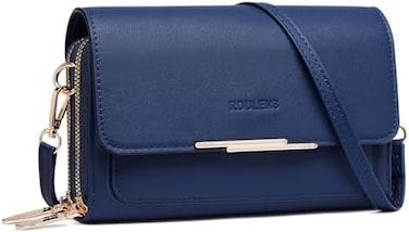 Roulens Small Crossbody Bag for Women,Cell Phone Purse Women's Shoulder Handbags Wallet Purse with Credit Card Slots.