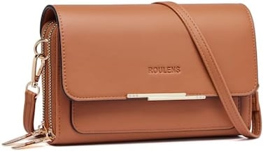 Roulens Small Crossbody Bag for Women,Cell Phone Purse Women's Shoulder Handbags Wallet Purse with Credit Card Slots.