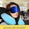 Jersey Slumber Silk Sleep Eye Mask for Men Women, Comfortable Super Soft Eye Mask with Adjustable Strap, 100% Pure Silk, Blocks Light, (Blue, 1 Count (Pack of 1.