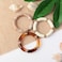 GOOJIDS Simple Beaded Gold Bangles Bracelet Chunky Bamboo Tube Curved Stacking Clear Acrylic Colorful Beads Stretchable Gold Bracelets Set For Women.