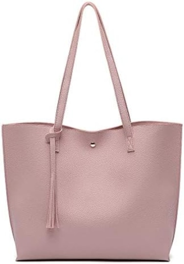 Dreubea Women's Soft Faux Leather Tote Shoulder Bag from Dreubea, Big Capacity Tassel Handbag.