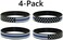 Great 1 American Flag Silicone Stretchable Bracelet 4-Pack.