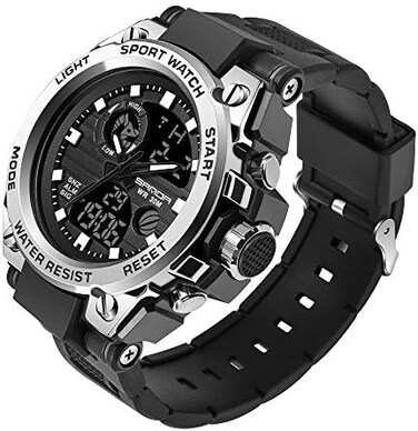 KXAITO Men's Watches Sports Outdoor Waterproof Military Wrist Watch Date Multi Function Tactics LED Alarm Stopwatch.