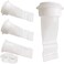 HLZC Pieces Drain Backflow Preventer, One Way Valve, Adjustable Silicone Sink Floor Drain Trap for Pipes Tubes in Toilet Bathroom Kitchen (White.