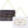 Stockroom Plus Double Sided Open and Closed Sign for Businesses, Marble Print (2 Pack.