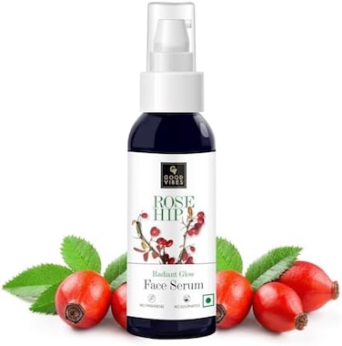 Good Vibes Rosehip Face Serum with Vitamin EHydrating Serum for Reducing Dark CircleSpotsIdeal for DryDehydrated Skin1. 69 Fl Oz 50ml.