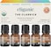 Cliganic USDA Organic Aromatherapy Essential Oils Set (Top 5, 100% Pure Natural - Peppermint, Lavender, Eucalyptus, LemongrassOrange.