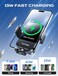CHGeek Wireless Car Charger, 15W Fast Charging Auto Clamping Car Charger Phone Mount Phone Holder fit for iPhone 14 13 12 11 Pro Max Xs, Samsung Galaxy S23 Ultra S22 S21 S20, S10S9Note 9, etc.