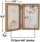 WUTL 4x6 Picture Frames Double Hinged MDF Wood Grain with Glass Front Stand Vertical on Tabletop.