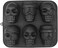 Webake Skull Cake Pan Silicone Gelatin Cakelet Mold Skull Pizza Tin Baking Pan.