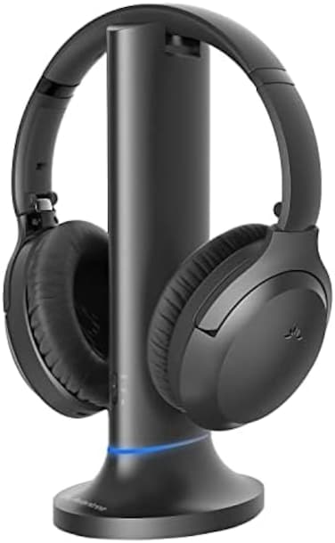 Avantree Opera - Wireless Headphones for TV Watching with Clear DialogueBalance Mode, Enhanced VolumeComfortable Fit for Seniors, 35hrs, Passthrough, 164FT, TransmitterCharging Dock 2 in 1.
