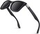GQUEEN Classic Horn Rimmed Semi Rimless Polarized Sunglasses for Men Women GQO6.
