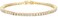 PAVOI 14K Gold Plated Cubic Zirconia Classic Tennis BraceletGold Bracelets for Women4mm CZ, Size 6. 5-7. 5 Inch.