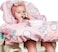 Grabease Allover Waterproof Bib for Self-Feeding Babies and Toddlers 6-24 Mos. &ndash; Baby Bibs with Plate Outline Fully Covers Baby and High Chair &ndash; Safe, Machine Washable Baby Led Weaning Supplies, Blush