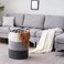 YOUDENOVA Woven Rope Laundry Hamper with Handles, Tall Laundry Basket for Blanket Storage, Heavy Duty Clothes Hamper for Bedroom-58L-Large-Dark Grey.