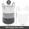 YOUDENOVA Woven Rope Laundry Hamper with Handles, Tall Laundry Basket for Blanket Storage, Heavy Duty Clothes Hamper for Bedroom-58L-Large-Dark Grey.