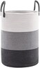 YOUDENOVA Woven Rope Laundry Hamper with Handles, Tall Laundry Basket for Blanket Storage, Heavy Duty Clothes Hamper for Bedroom-58L-Large-Dark Grey.