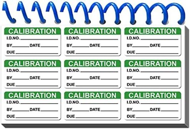 wootile Self Laminating Calibration Labels 1 x 2 Inch - Write-on Calibration Stickers with Spiral Bound Cover for for NIST Calibration, ISO-900 Calibrate Equipment 180 Labels Per Pack (Green, 1 x 2 in