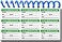 wootile Self Laminating Calibration Labels 1 x 2 Inch - Write-on Calibration Stickers with Spiral Bound Cover for for NIST Calibration, ISO-900 Calibrate Equipment 180 Labels Per Pack (Green, 1 x 2 in