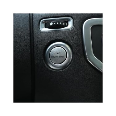 غطاء لاصق لمفتاح تشغيل وإيقاف المحرك الفضي من LLKUANG لسيارات LR4 Discovery 4Land Rover Range Rover Sport 2010-2013، مصنوع من سبائك الألومنيوم، ملحق للسيارة.