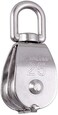 Rocaris 4 Pack M25 Double Pulley Block Stainless Steel 304 Wire Rope Crane Double Wheel Swivel Lifting Rope Pulley Block.