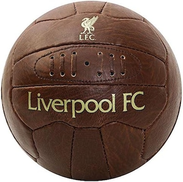 Liverpool F.C. Liverpool FC Brown Faux Leather Retro Design Official Football Size 5 Ball.