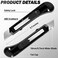 DIYSELF 30 Pack Utility Knife Box Cutter Black (18mm Wide Blade CutterRetractable, Compact, Extended Use for Heavy Duty Office, Home, Arts Crafts, Hobby.