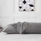 Leeden Body Pillow Cover, 100% Cotton 800 Thread Count 21 * 54 Breathable Long Pillow Protector Case w/No Zipper, Light Grey.