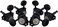 guyker Guitar Locking Tuners (3L3R Handed&ndash; Vintage Deluxe Lock String Tuning Key Pegs Machine Heads Replacement Parts for ST TL Style Electric, Folk or Acoustic Guitars &ndash; Black.