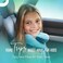BCOZZY 8-12 Y/O Kids Travel Neck Chin Supporting Pillow for Traveling in a Car seat, Provides Double Support for Toddlers in Road Trips, Must Have Travel Essential, Carry Bag, Medium Size, Gray.
