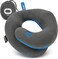BCOZZY 8-12 Y/O Kids Travel Neck Chin Supporting Pillow for Traveling in a Car seat, Provides Double Support for Toddlers in Road Trips, Must Have Travel Essential, Carry Bag, Medium Size, Gray.