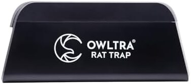 مصيدة الفئران الكهربائية الداخلية OWLTRA OW-1، جهاز صاعق فوري للقوارض مع زناد آمن للحيوانات الأليفة، أسود، كبير.
