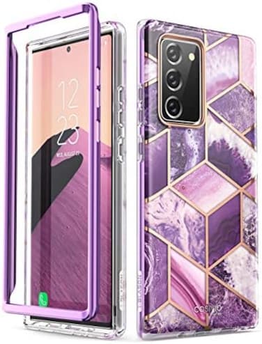 i-Blason Cosmo Series Case Designed for Galaxy Note 20 5G 6. 7 inch (2020 Release, Protective Bumper Marble Design Without Built-in Screen Protector (Ameth.
