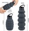 PenghaiYunfei Pomegranate Folding Water Bottle 580ml BPA Free Leak Proof Food Silicone Sports Bottle for Bike Sports Festival with CarabinerLeakproof Sports Bottle.