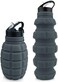 PenghaiYunfei Pomegranate Folding Water Bottle 580ml BPA Free Leak Proof Food Silicone Sports Bottle for Bike Sports Festival with CarabinerLeakproof Sports Bottle.