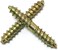 PZRT 12pcs 6x40MM Dowel Screw Zinc Plated Iron Double Ended Screw Self Tapping Furniture Screw.