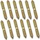 PZRT 12pcs 6x40MM Dowel Screw Zinc Plated Iron Double Ended Screw Self Tapping Furniture Screw.
