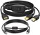 Herfair USB Splitter 1 in 2 Out Switch for Two Computers Connected One Printer USB-B Male to Dual USB Male Adapter Cable for Printer Scanner Fax Machine (5ft, One Side Working at A Time.