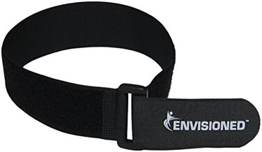 ENVISIONED Reusable Cinch Straps 3" x 72" - 4 Pack, Multipurpose Strong Gripping, Quality Hook and Loop Securing Straps (Black.